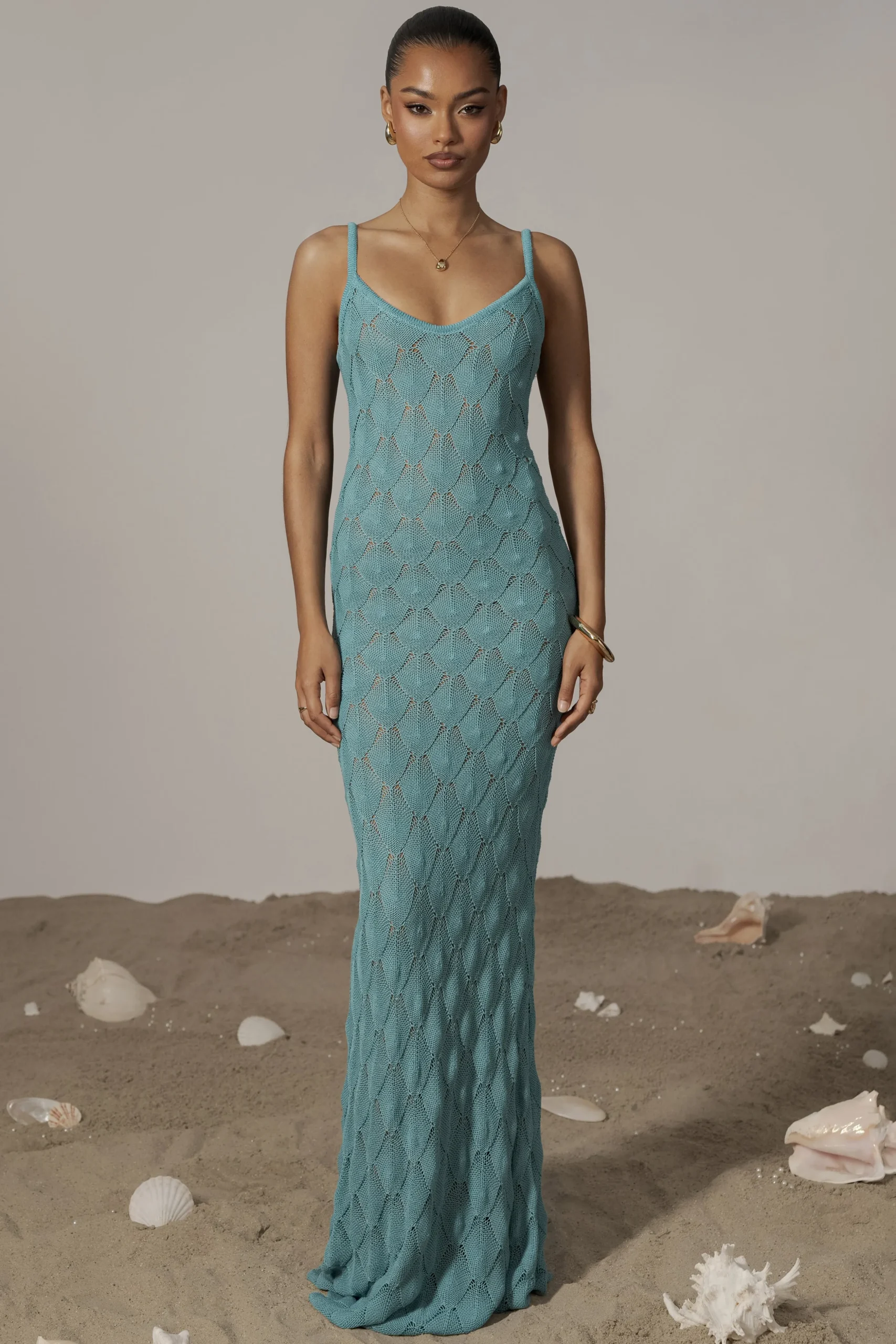 Aqua Gabriela Knit Maxi Dress