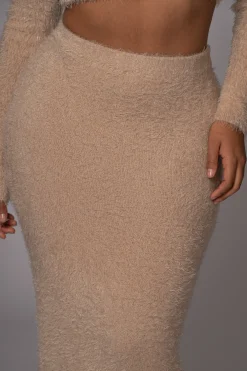 Beige Annette Sweater Knit Skirt Set
