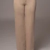 Beige Back In Business Knit Trousers
