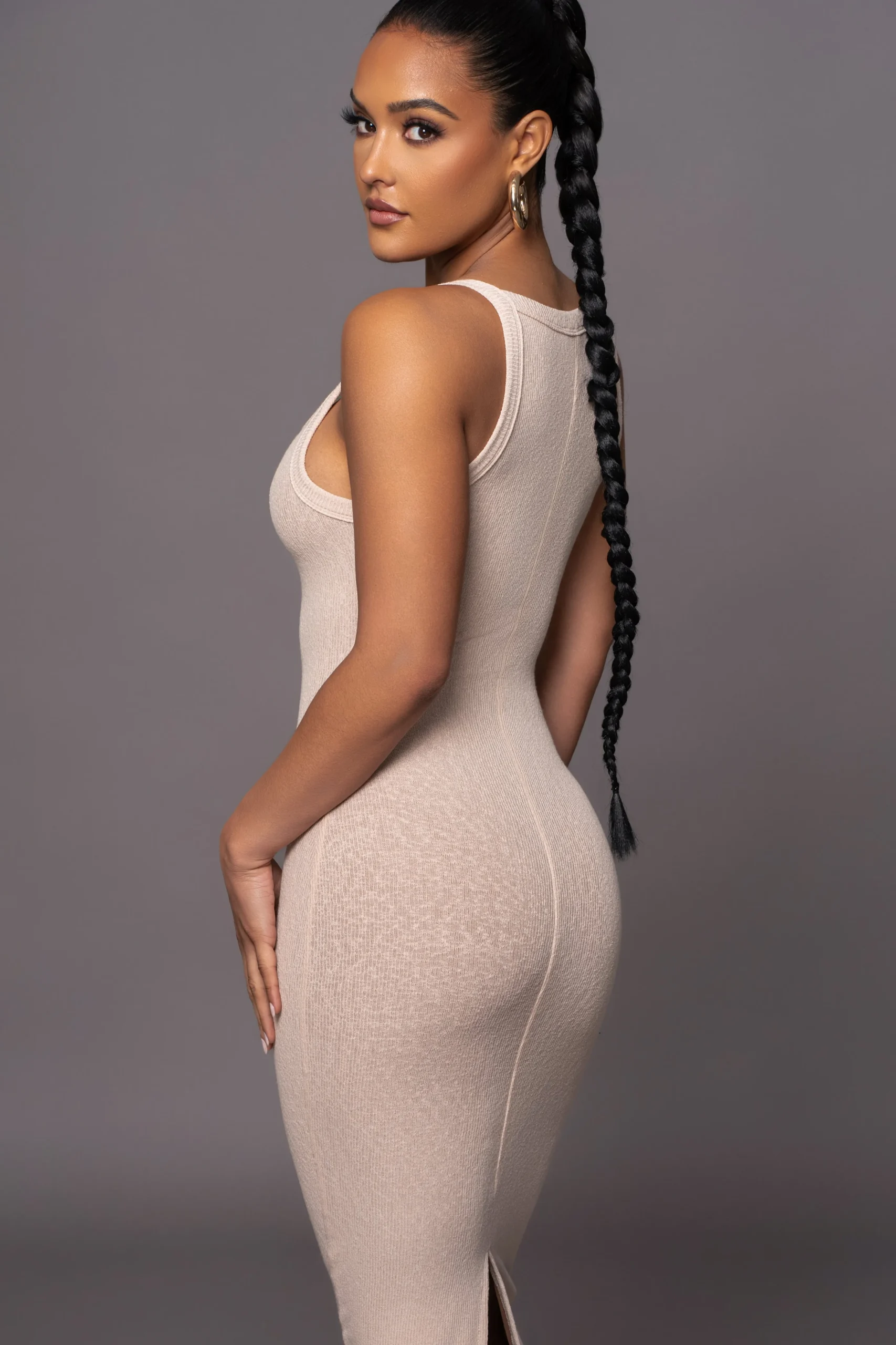 Beige Back To You Maxi Dress
