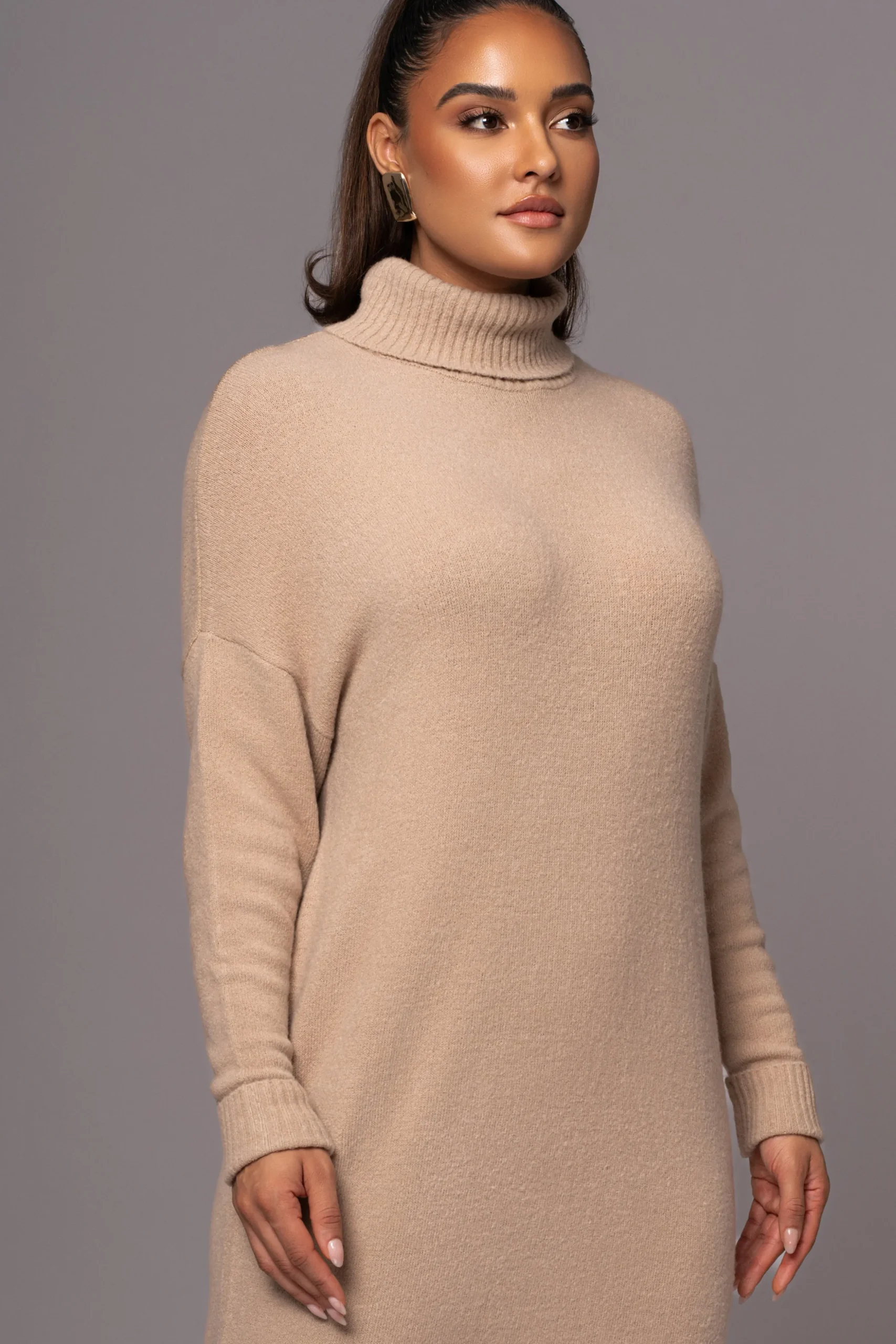 Beige Hartley Knit Maxi Dress