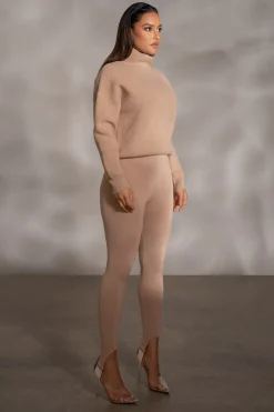 Beige Jenni Turtleneck Sweater Top