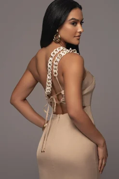 Beige Luxury Living Maxi Dress
