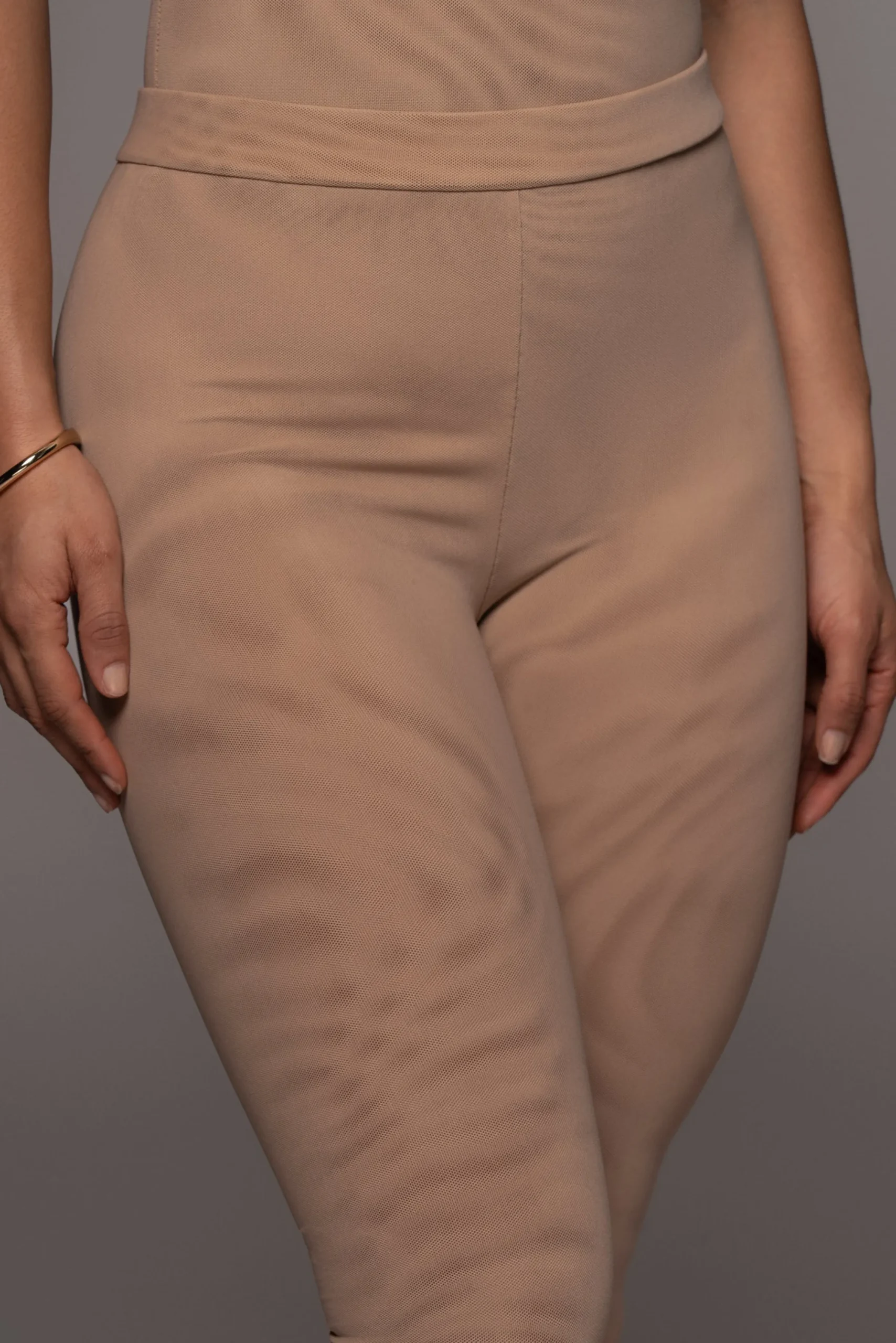 Beige Nina Mesh Pants