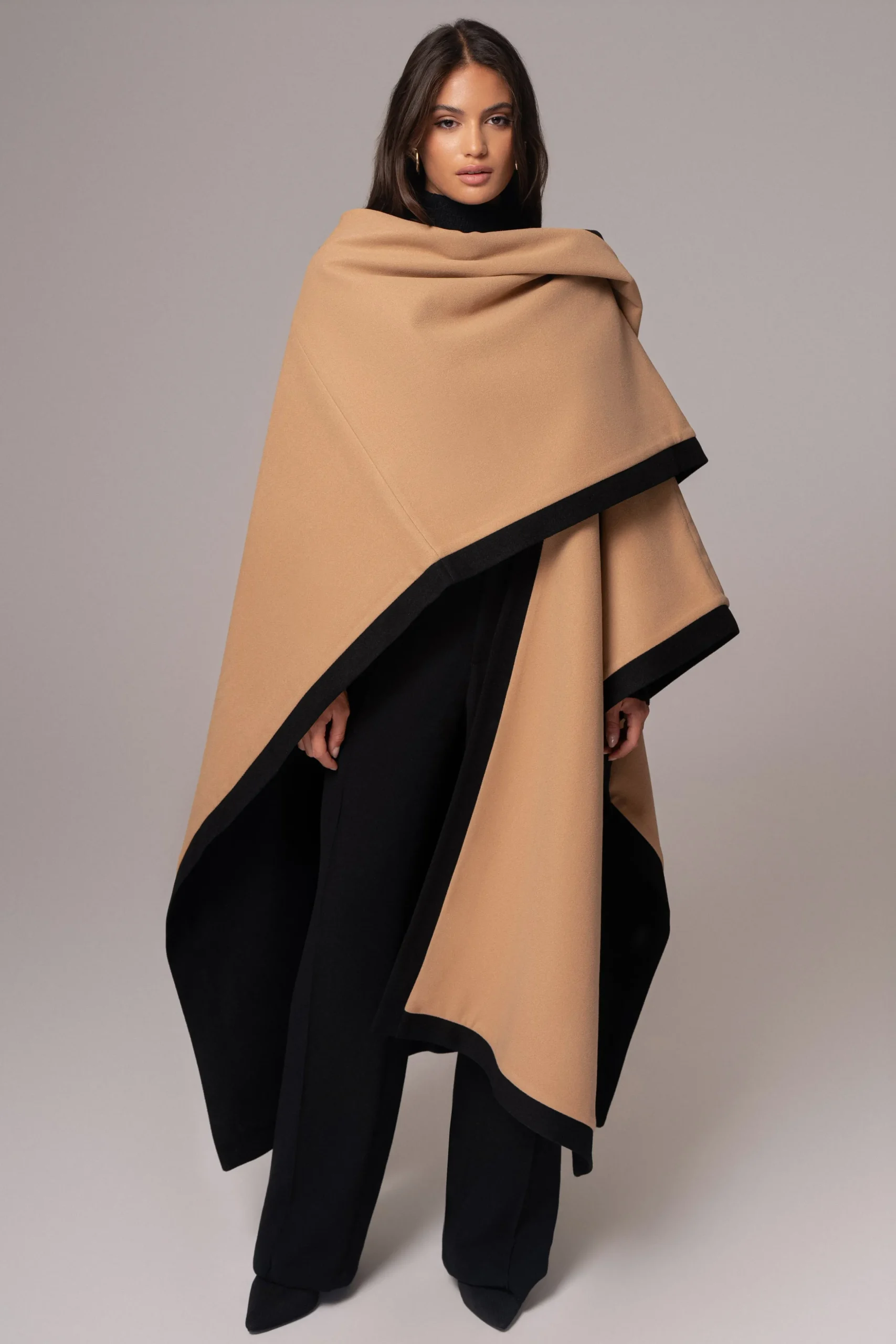 Beige Park City Reversible Shawl