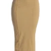 Beige Phoenix Suede Skirt