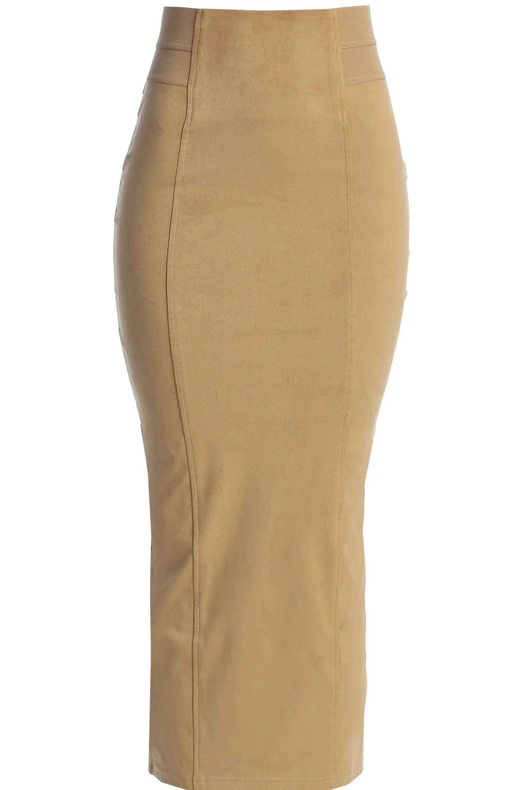 Beige Phoenix Suede Skirt