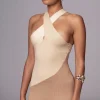 Beige Steph Halter Maxi Dress