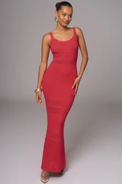 Berry Palm Springs Knit Maxi Dress