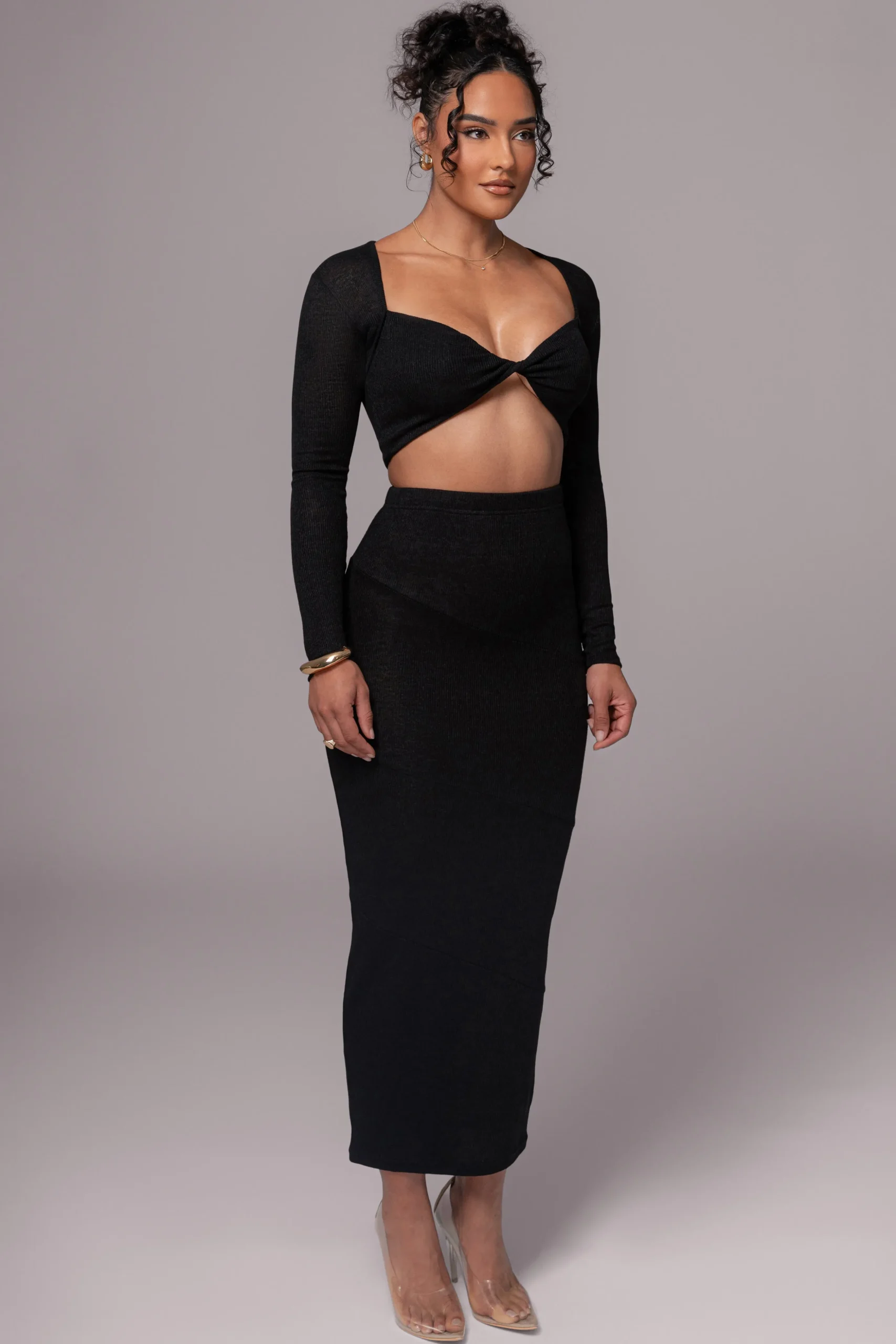 Black All About You Skirt Set