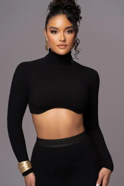 Black Anise Ribbed Skirt Set