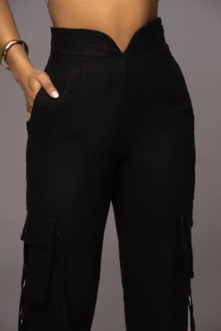 Black Better Half Linen Utility Pants