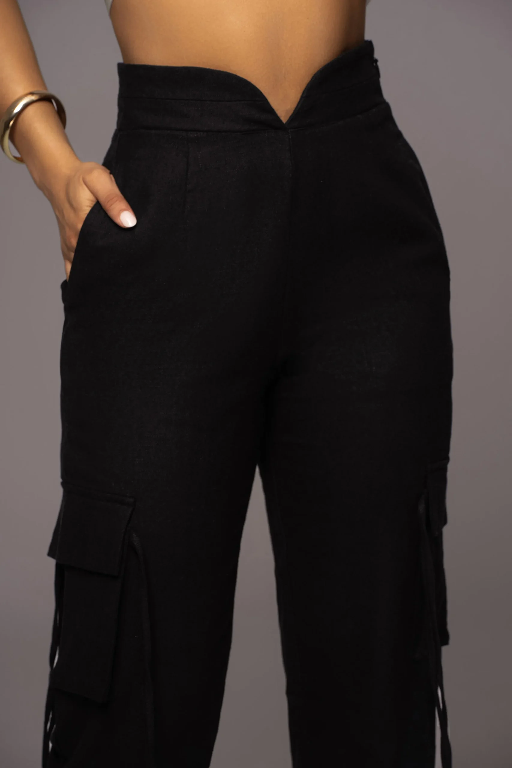 Black Better Half Linen Utility Pants