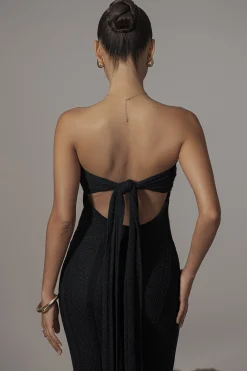Black Blanca Strapless Maxi Dress
