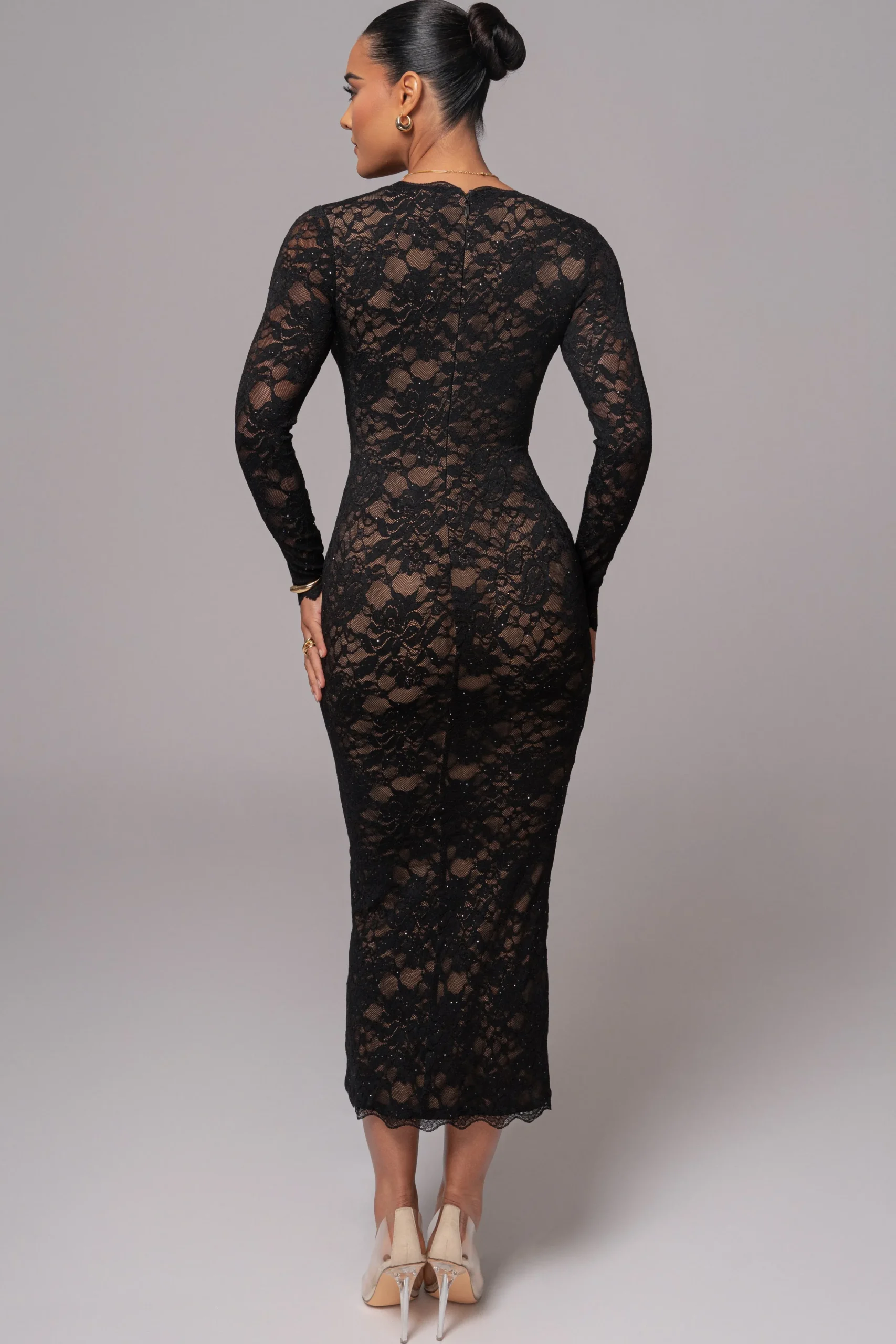 Black Canada Lace Maxi Dress