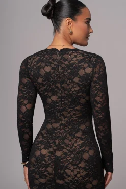 Black Canada Lace Maxi Dress