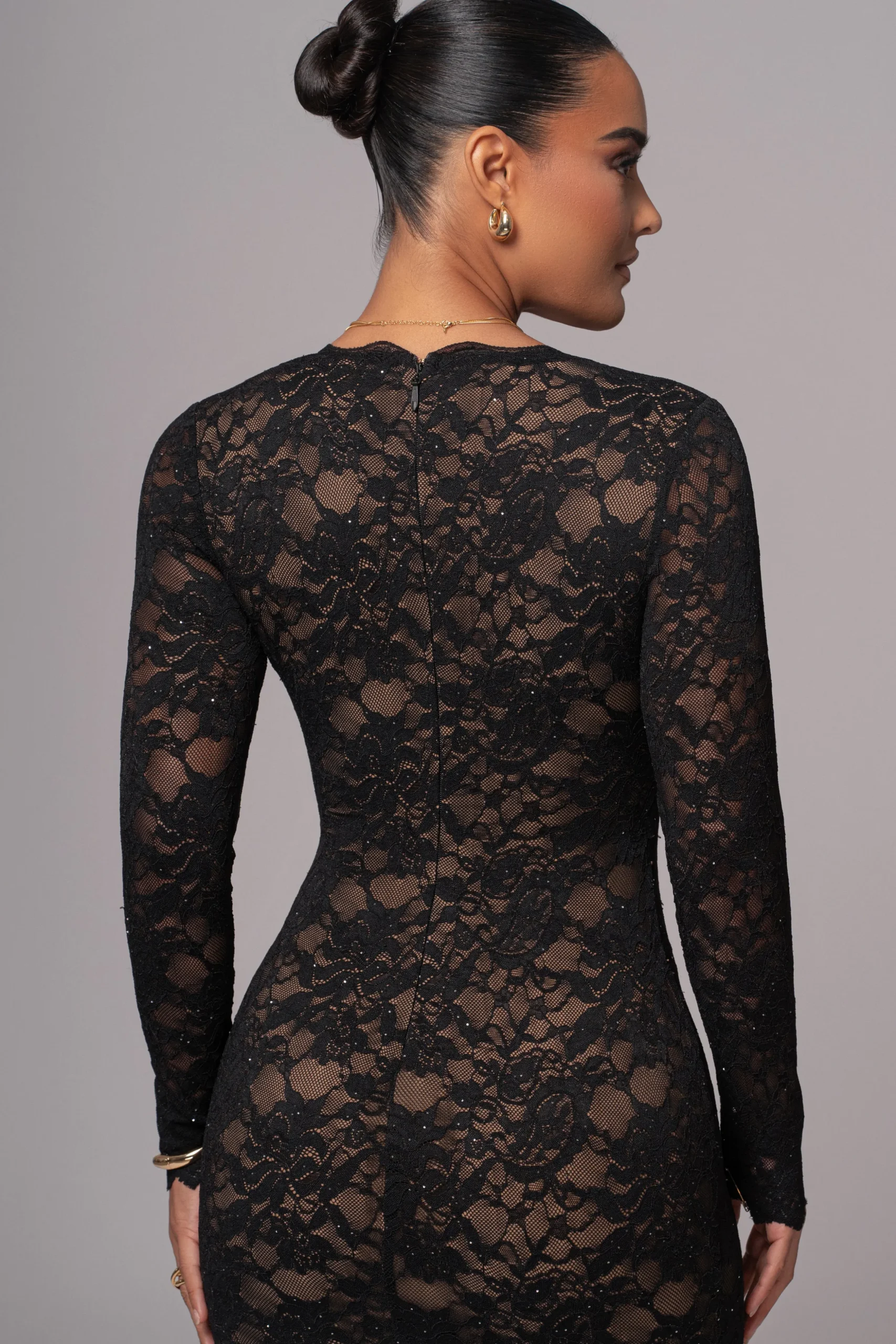 Black Canada Lace Maxi Dress