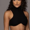 Black Cher Ribbed Top