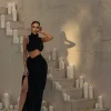 Black Chosen One Velvet Skirt Set