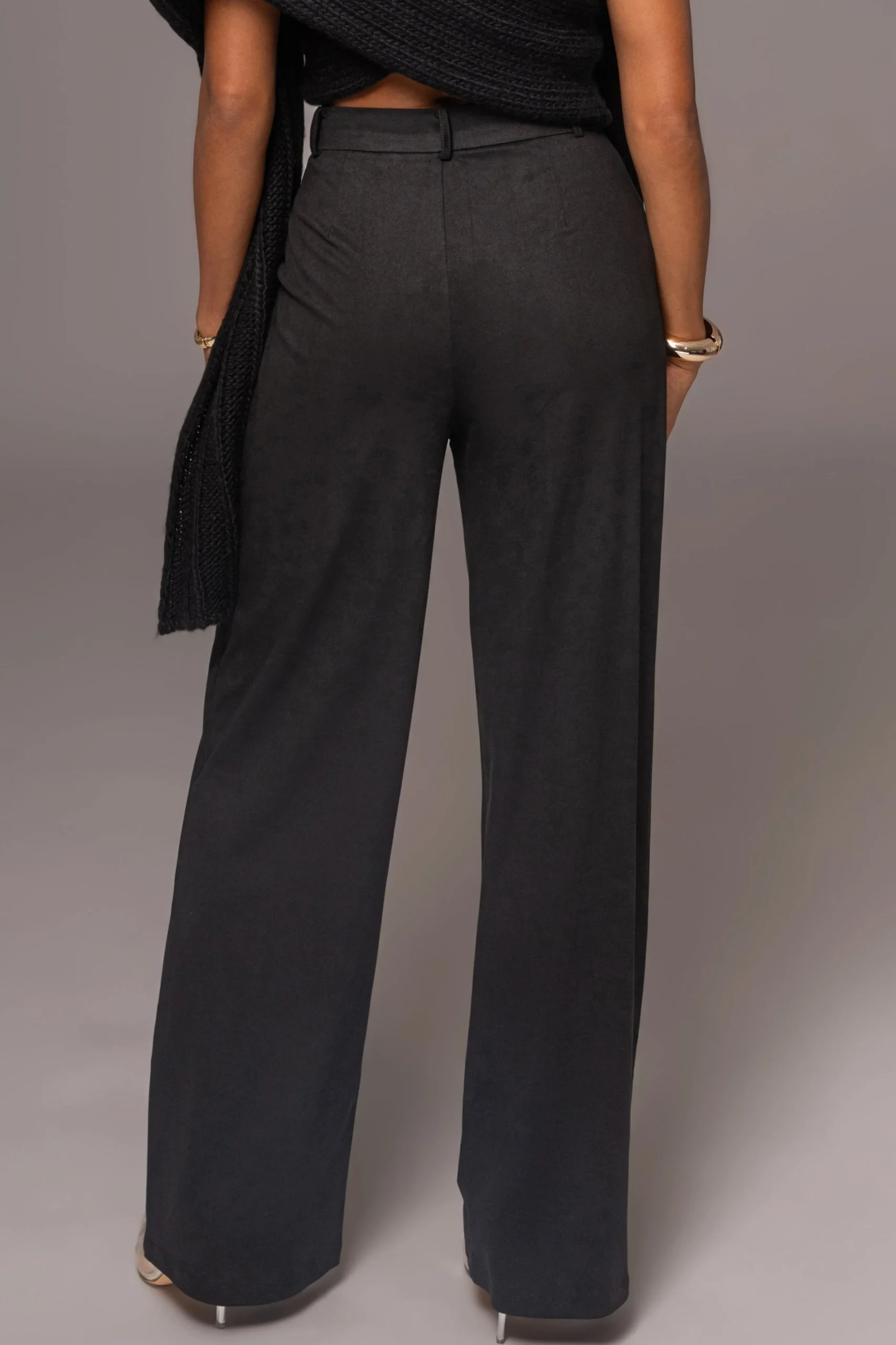 Black Classic High Rise Trousers