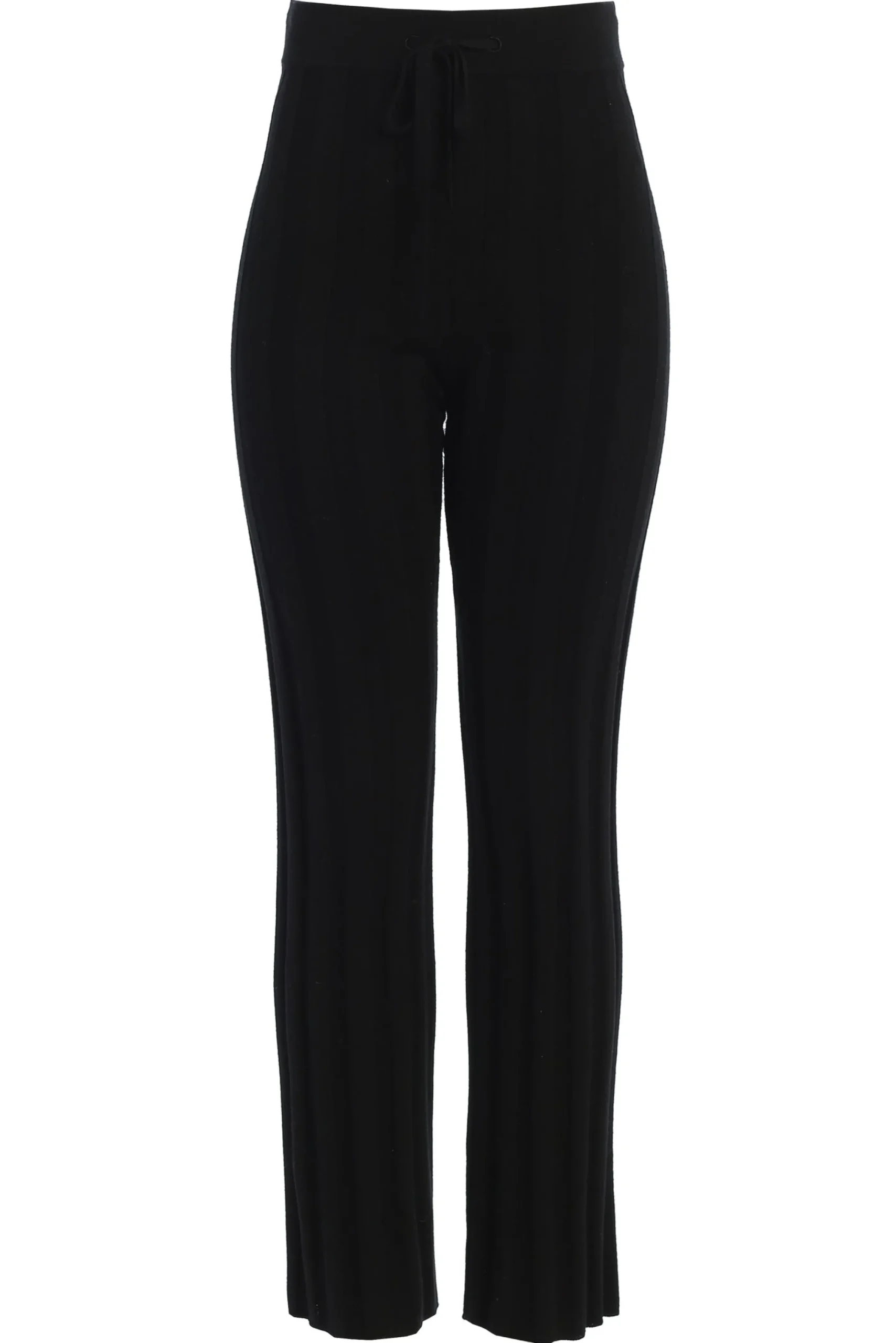 Black Darcey Ribbed Pants