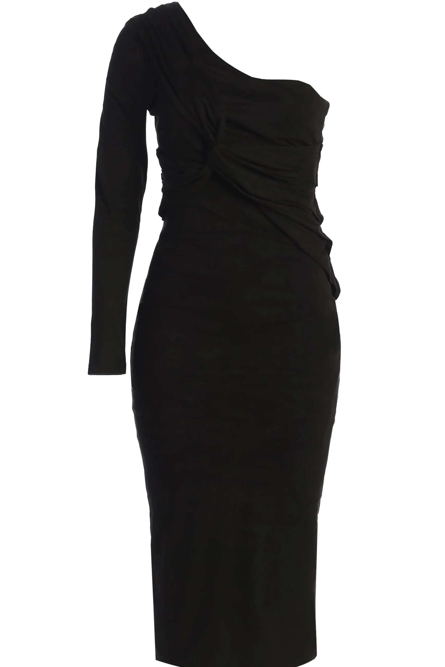 Black Dayanna Suede Midi Dress