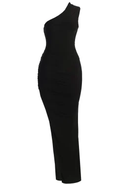 Black Eden One Shoulder Maxi Dress