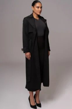 Black Elite Suede Coat