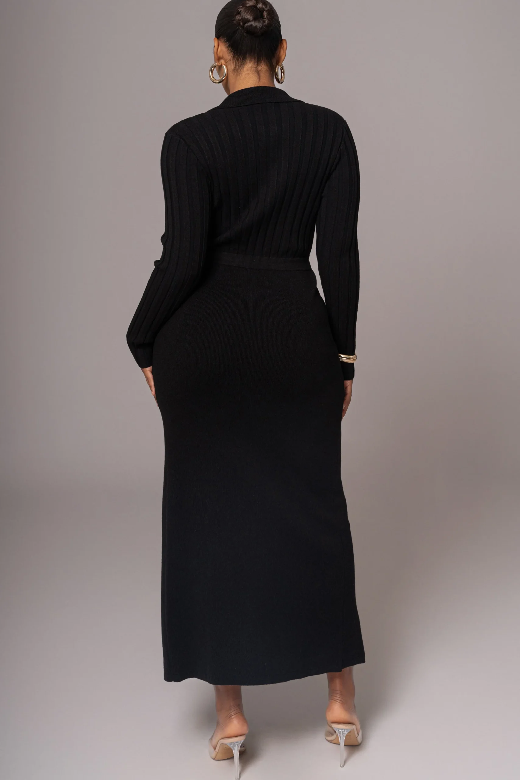 Black Emma Knit Maxi Dress