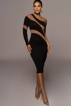 Black Eyes For You Midi Dress