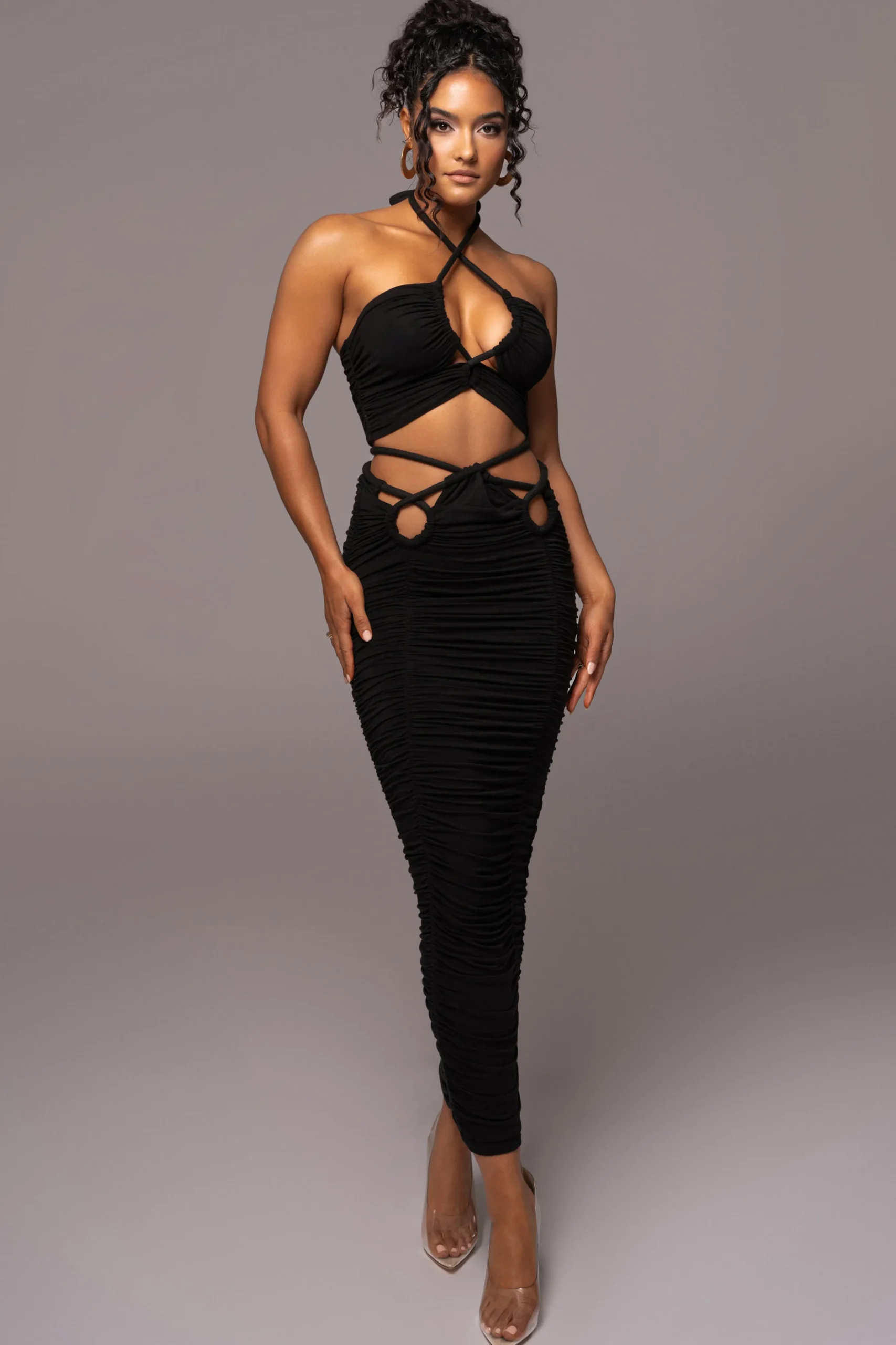 Black Go The Distance Skirt Set