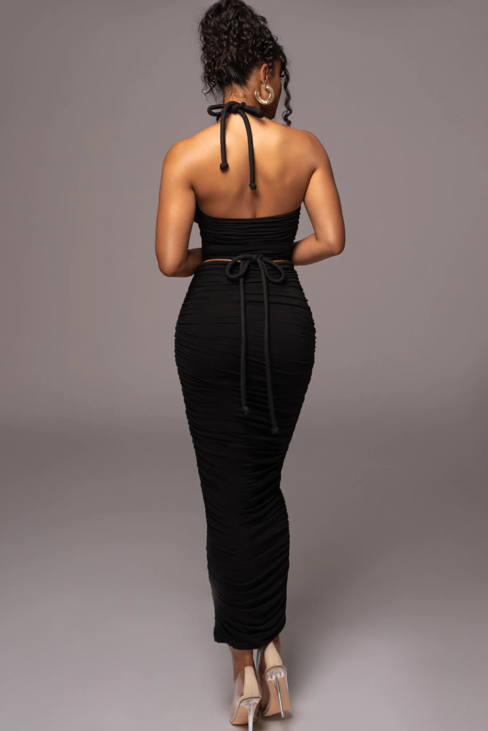 Black Go The Distance Skirt Set