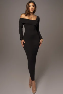 Black Harper Knit Maxi Dress