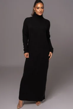 Black Hartley Knit Maxi Dress