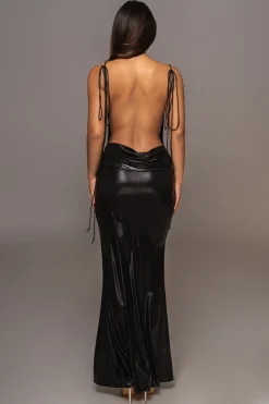 Black Heart of Gold Maxi Dress