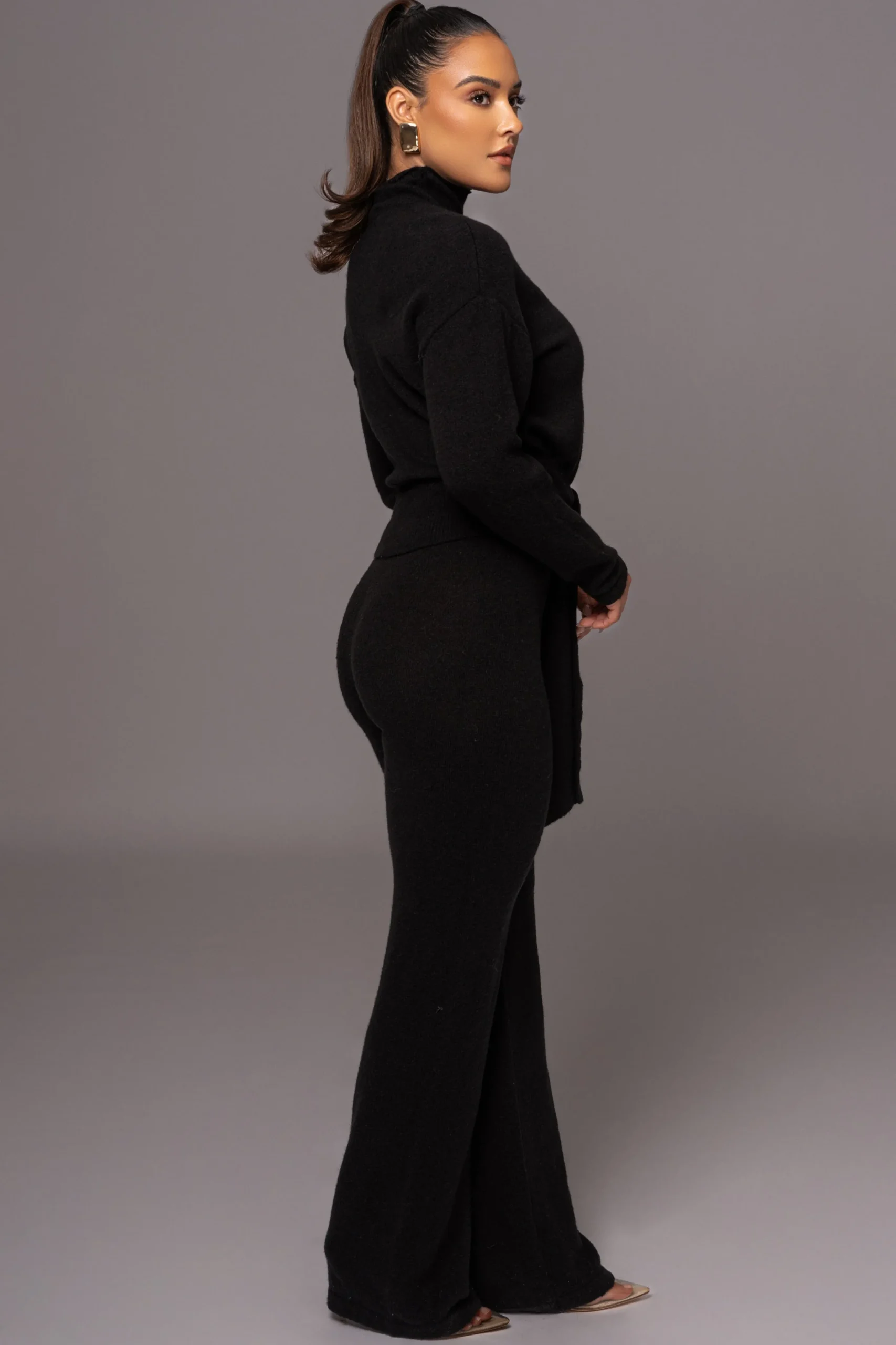 Black Ivy Sweater Knit Pant Set