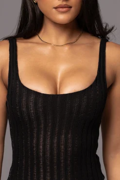 Black Luz Rib Knit Bodysuit