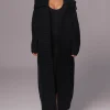 Black Malinda Sweater Knit Cardigan