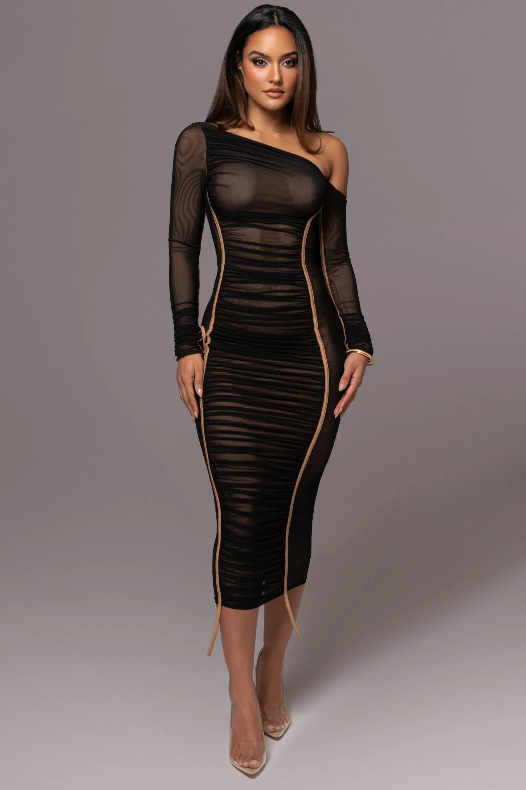 Black Monika Midi Dress