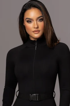 Black Movement Mock Maxi Dress