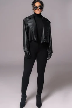 Black Naaya Ribbed Leggings
