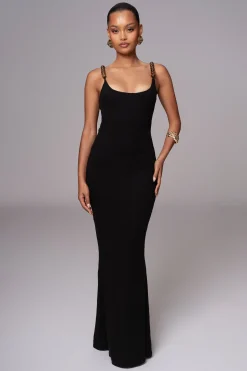 Black Nautical Escape Maxi Dress