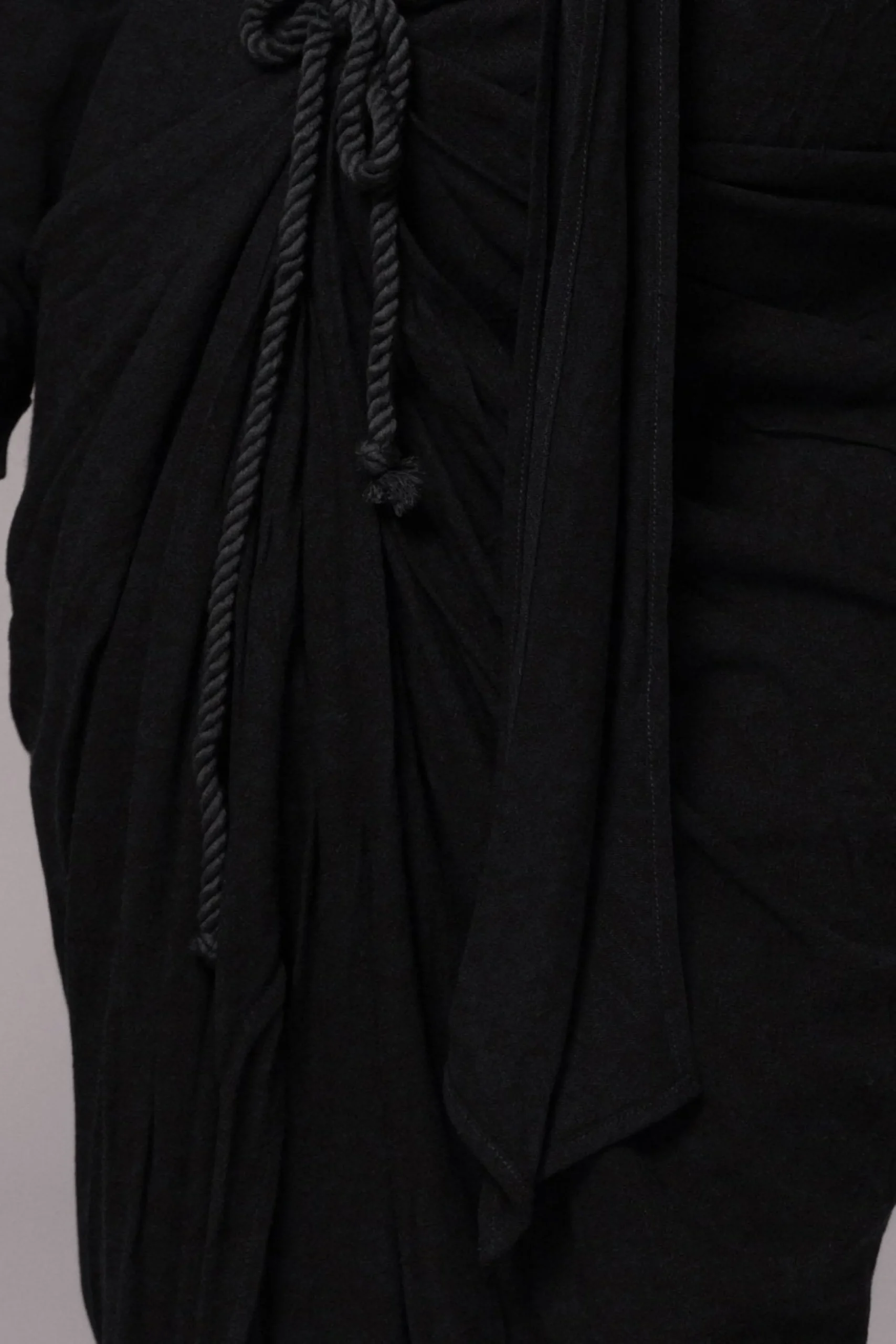 Black Noelia Linen Slit Skirt
