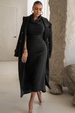 Black Nostalgia High Waist Skirt