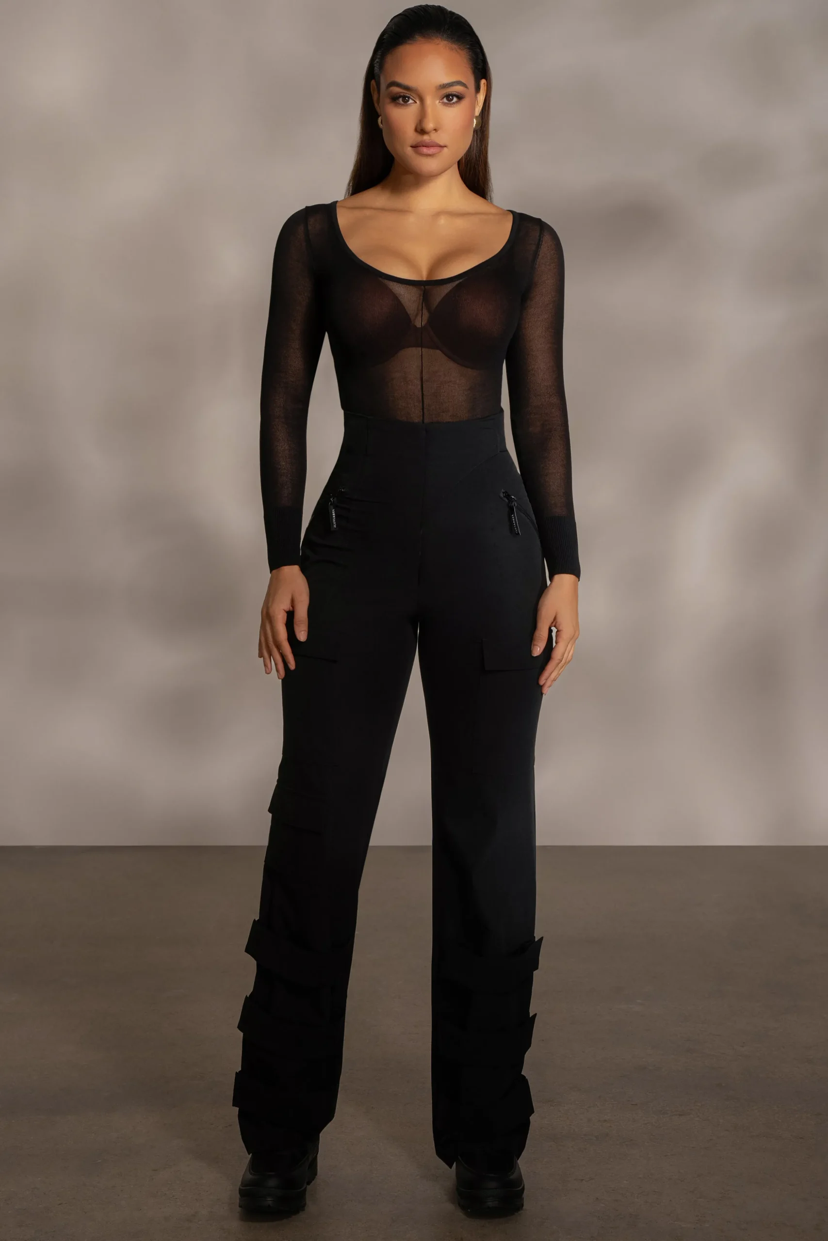 Black Nyah Nylon Utility Pants