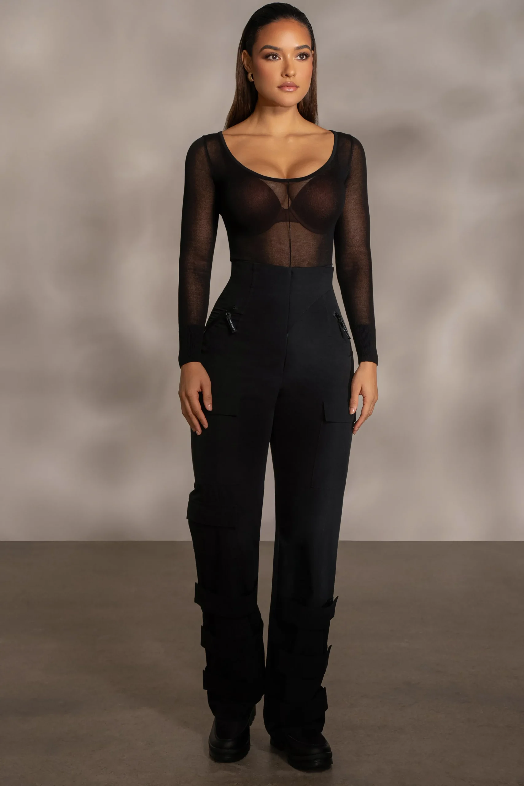 Black Nyah Nylon Utility Pants