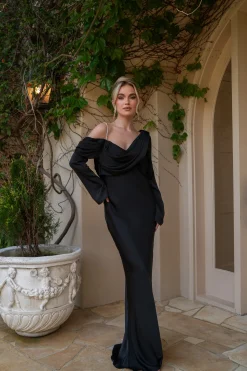 Black One And Only Satin Dress