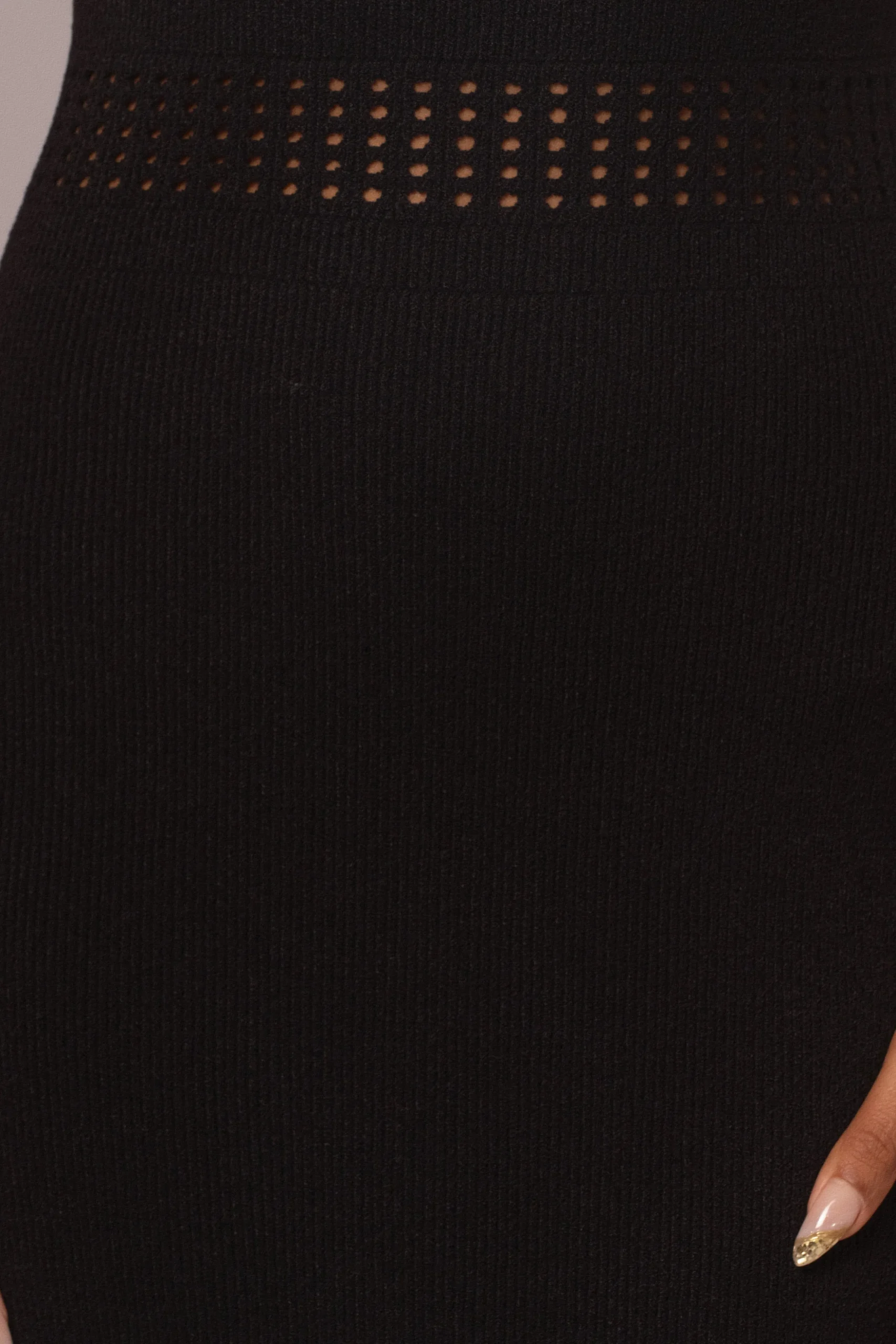 Black Palm Springs Knit Maxi Dress