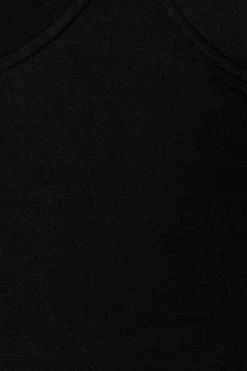 Black Secret Hideout Linen Dress