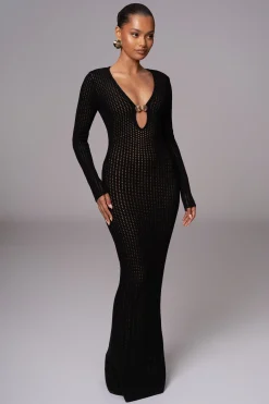 Black Sol Sweater Knit Dress